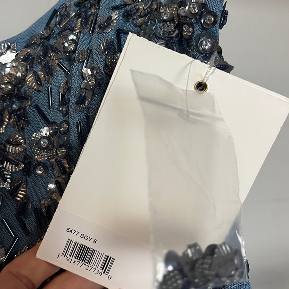 Mac Duggal 5477 Floral Embellished Scoop Neck Evening Gown - Picture 9 of 12